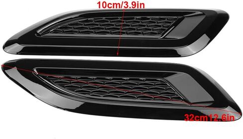 Air Vent Wing Trim,1 Pair Exterior Hood Air Vent Outlet Wing Trim Fit for Land Rover Range Rover Evoque 2012-2018 for Air Flow Intake, Cars and Trucks Vent Accessories(2 Pcs (full black)) in Saudi Arabia