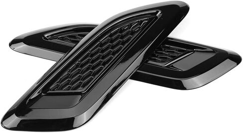 Air Vent Wing Trim,1 Pair Exterior Hood Air Vent Outlet Wing Trim Fit for Land Rover Range Rover Evoque 2012-2018 for Air Flow Intake, Cars and Trucks Vent Accessories(2 Pcs (full black)) in Saudi Arabia