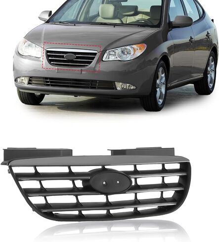 CarPartsDepot Front Grille Lower Grill Black Compatible With Hyundai 2007-2010 Elantra HY1036110 865612H001 in Saudi Arabia