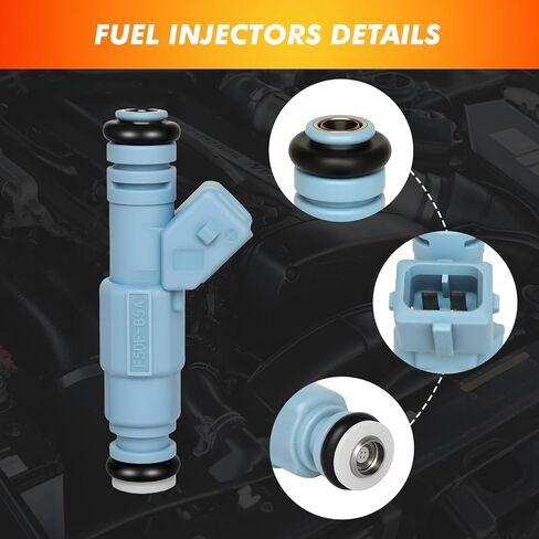 1985-2006 Fuel Injector Compatible for Dodge Dakota Durango Ram, Jeep Grand Cherokee, Ford F250 F350 Excursion, Chevy Corvette Camaro, Pontiac Firebird GTO TransAm, 5.2L 5.9L, Replace 0280155715 in Kuwait