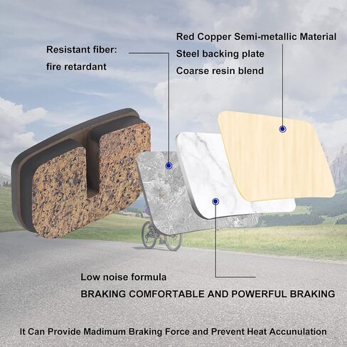 AHL Bicycle Semi-Metallic Disc Brake Pads Compatible with Motovox MBX10 MBX11 MBX-10 79cc Moto MM-BB80 Baja Racer Dirt Bug Motorsports Doodle Bug Ct100u Mini bike rear brake pad parts (2 Pack) in Saudi Arabia