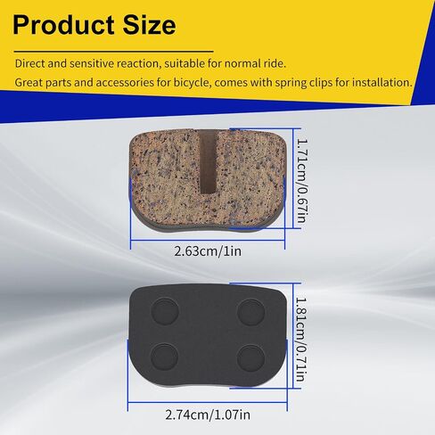 AHL Bicycle Semi-Metallic Disc Brake Pads Compatible with Motovox MBX10 MBX11 MBX-10 79cc Moto MM-BB80 Baja Racer Dirt Bug Motorsports Doodle Bug Ct100u Mini bike rear brake pad parts (2 Pack) in Saudi Arabia