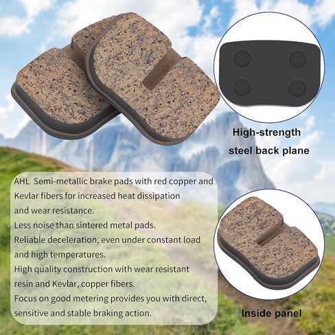 AHL Bicycle Semi-Metallic Disc Brake Pads Compatible with Motovox MBX10 MBX11 MBX-10 79cc Moto MM-BB80 Baja Racer Dirt Bug Motorsports Doodle Bug Ct100u Mini bike rear brake pad parts (2 Pack) in Saudi Arabia