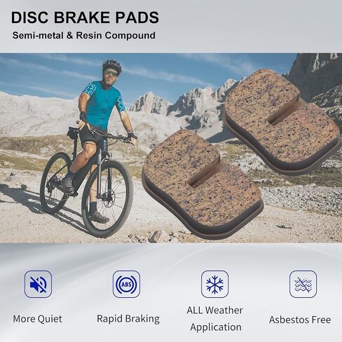 AHL Bicycle Semi-Metallic Disc Brake Pads Compatible with Motovox MBX10 MBX11 MBX-10 79cc Moto MM-BB80 Baja Racer Dirt Bug Motorsports Doodle Bug Ct100u Mini bike rear brake pad parts (2 Pack) in Saudi Arabia