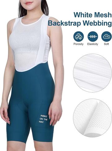 INBIKE Padded Cycling Bibs Women Bike Shorts with Pocket Biking Bibs for Spinning Road Bike MTB in Saudi Arabia