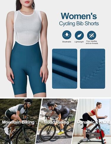 INBIKE Padded Cycling Bibs Women Bike Shorts with Pocket Biking Bibs for Spinning Road Bike MTB in Saudi Arabia