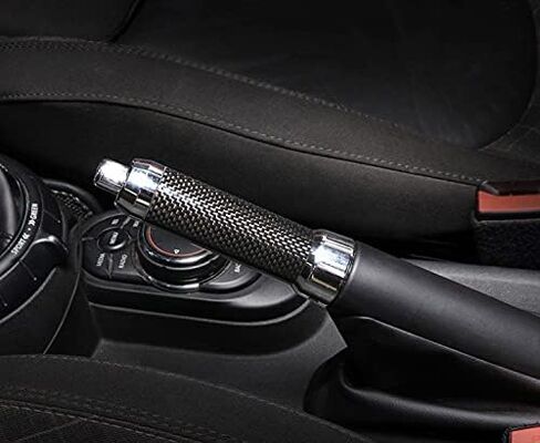 iJDMTOY Black Real Carbon Alloy Metal Handbrake Handle Grip Compatible With Gen3 MINI Cooper F55 F56 F57, Gen F60 Countryman in Saudi Arabia