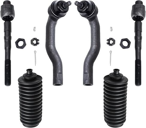 Detroit Axle - مجموعة RODS 6PC RODS لـ 07-14 FORD EDGE LINCOLN MKX ، 4 تعليق خارجي وربطة عنق داخلية ينتهي 2 Boots 2007 2008 2008 2010 2012 2013 2014 استبدال in Saudi Arabia