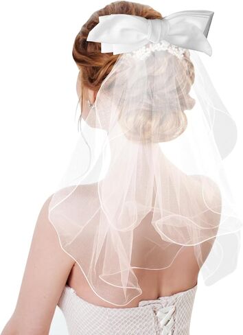 White Luxury Cathedral-Length Bridal Wedding Veil with Glitter for Bride to Be Bachelorette Party Decorations Bridal Shower in Saudi Arabia