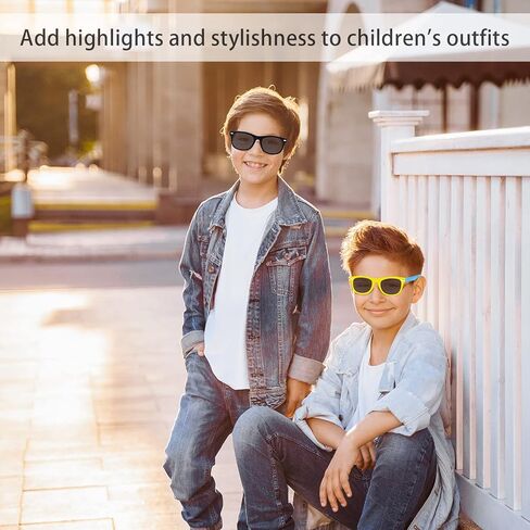 URATOT 2 Pack Flexible Kids Polarized Sunglasses for Children Age 4-12 Years Old UV400 Polarized Eyewear in Saudi Arabia