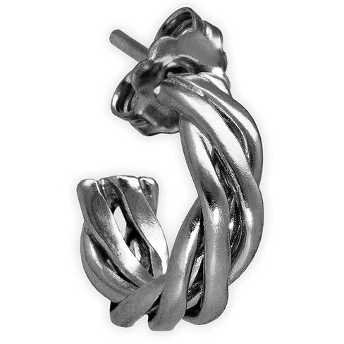 Handmade Hoop Earrings Medium gold sterling silver huggie hoop earring for men hoop earring men earring boyfriend birthday men jewelry black in Saudi Arabia
