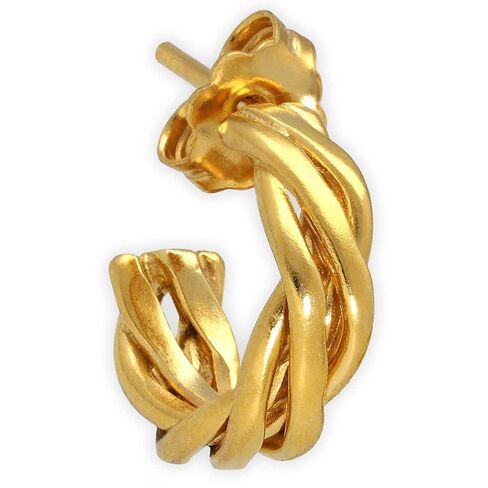 Handmade Hoop Earrings Medium gold sterling silver huggie hoop earring for men hoop earring men earring boyfriend birthday men jewelry black in Saudi Arabia