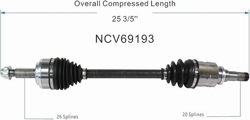 GSP NCV69193 CV Axle Shaft Assembly - Front Left (Driver Side) in Saudi Arabia