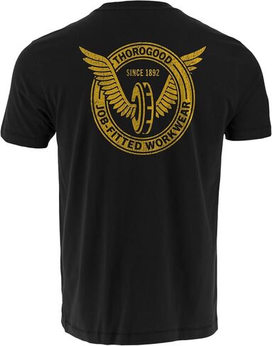 Thorogood Men's Wing & Wheel Short Sleeve T-Shirt USA Made in Saudi Arabia