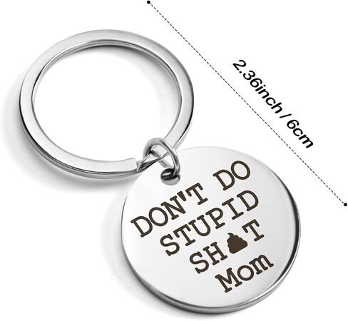 Don't Do Stupid Sht Keychain,Grandson Keychain,Grandson Gifts from Grandma Keychain,Gifts for Grandson,To My Grandson,Grandson Gifts from Grandparents,Christmas Gifts for Grandson in Saudi Arabia