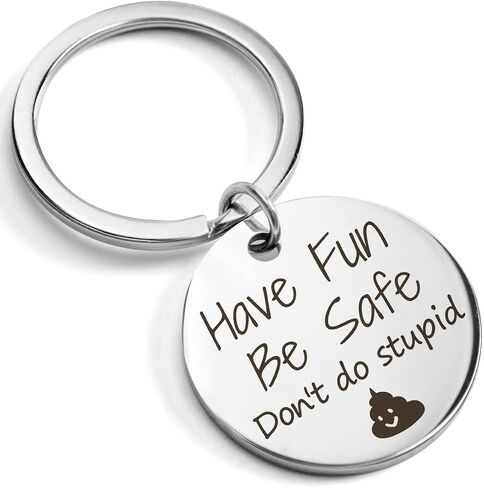 Don't Do Stupid Sht Keychain,Grandson Keychain,Grandson Gifts from Grandma Keychain,Gifts for Grandson,To My Grandson,Grandson Gifts from Grandparents,Christmas Gifts for Grandson in Saudi Arabia