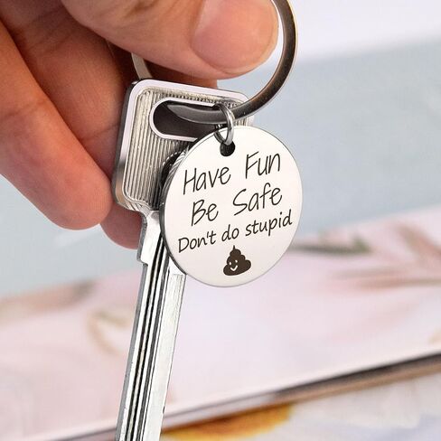 Don't Do Stupid Sht Keychain,Grandson Keychain,Grandson Gifts from Grandma Keychain,Gifts for Grandson,To My Grandson,Grandson Gifts from Grandparents,Christmas Gifts for Grandson in Saudi Arabia