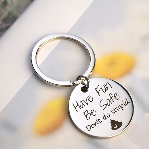 Don't Do Stupid Sht Keychain,Grandson Keychain,Grandson Gifts from Grandma Keychain,Gifts for Grandson,To My Grandson,Grandson Gifts from Grandparents,Christmas Gifts for Grandson in Saudi Arabia