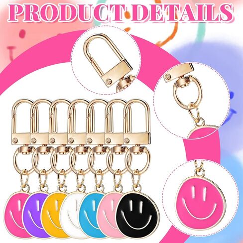 50 Set First Day of School Gifts for Students Smile Face Keychain Bulk and Inspirational Cards with Organza Bags Back to School Student Gift Welcome to Your New Class in Saudi Arabia