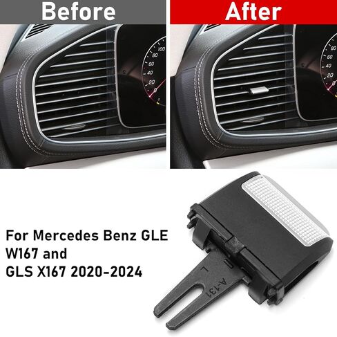 TTCR-II Compatible with Mercedes Benz GLE GLS Vent Clip 2020-2024, 1 PC Rear AC Vent Clip for GLE W167 and GLS X167, for 2020-2024 GLE GLS Class Air Grille Tab (Back Row) in Saudi Arabia