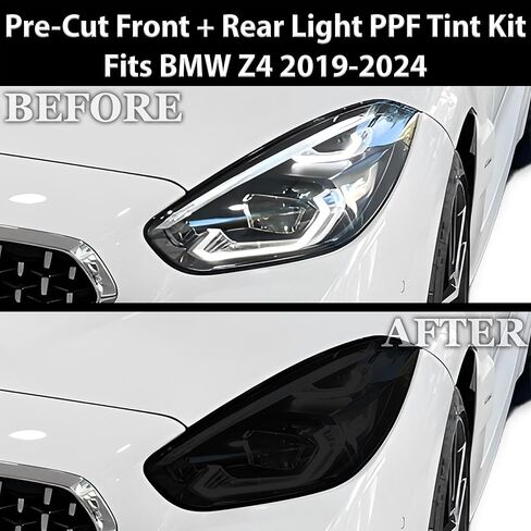 BOGAR TECH DESIGNS Full Headlight Taillight Tint Kit Compatible with BMW Z4 2019-2025, Dark Smoke in Saudi Arabia