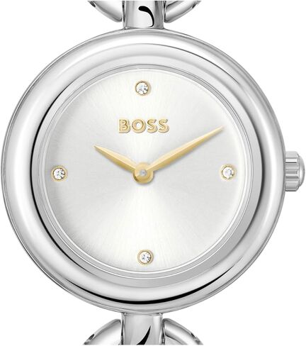 WOTTE WATCH WOWES BOSS - حالة من الفولاذ المقاوم للصدأ ، والتصميم الأنيق ثنائي اليدين ، وسوار مصقول ، وحركة الكوارتز ، والأناقة الخالدة لكل مناسبة - هدية لها in Saudi Arabia