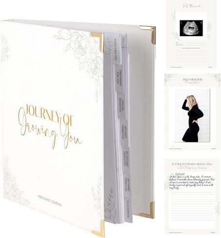 Pregnancy Journal for Women - Gender Neutral Baby Book Keepsake with Organized Tabs, Notes Section, Photo Pocket, & Detailed Prompts, Pregnancy Scrapbook in Saudi Arabia