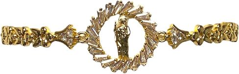 القديس جود ثاديوس الزركونيا Zirconia 14k سوار مطلي بالذهب سان يهوذا Pulsera Oro Laminado الهدية الدينية المسيحية الكاثوليكية المجوهرات النسائية in Saudi Arabia