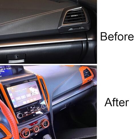 for Subaru Front Side Air Condition Vent Outlet Cover Trim for Subaru Crosstrek Impreza Sport Limited Premium 2018 2019 2020 2021 2022, Orange in Kuwait