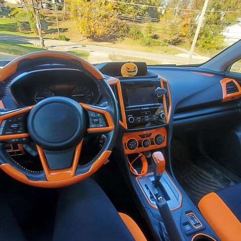 for Subaru Front Side Air Condition Vent Outlet Cover Trim for Subaru Crosstrek Impreza Sport Limited Premium 2018 2019 2020 2021 2022, Orange in Kuwait