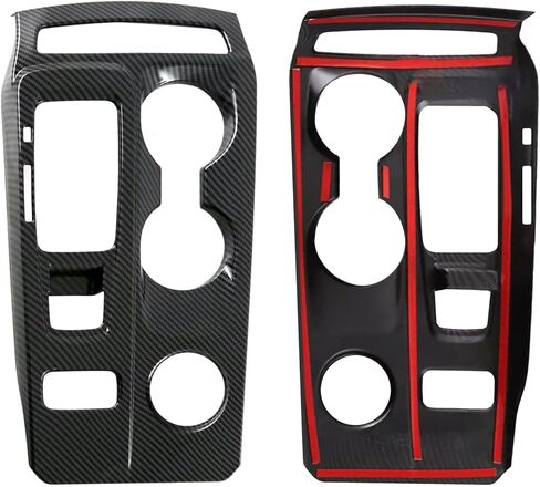 Central Control Gear Shift Panel Trim Cover Compatible with 2024 2025 Ford Ranger Raptor, ABS Carbon Fiber Look Console Gear Shifter Bezel Shift Box Sticker Decorative Cover in Kuwait