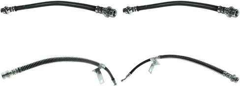 Front Rear Hydraulic Hose - 4X Front Rear Hydraulic Brake Hose Assembly Arrhythmic for Hyundai Accent 1.5L 2000-2003, for Hyundai Accent 1.6L 2001-2005, for Dodge Verna 1.5L 2004-2006 in Saudi Arabia