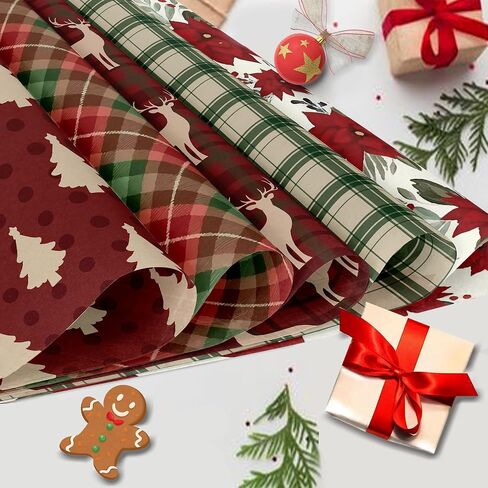 JOINFANXIN 24 Pcs Christmas Scrapbook Paper, Forest Fawn Background Double Sided Craft Decorative Paper for DIY Art Craft Card Making Scrapbook Album Decoration in Saudi Arabia
