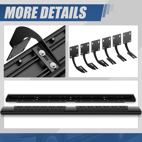 Auto Dynasty Running Boards Compatible with 1999-2016 Ford F250 F350 F450 F550 Super Duty SuperCrew Cab, Stainless Steel Side Step Rail Nerf Bars, 6" Step Bars, Black in Saudi Arabia