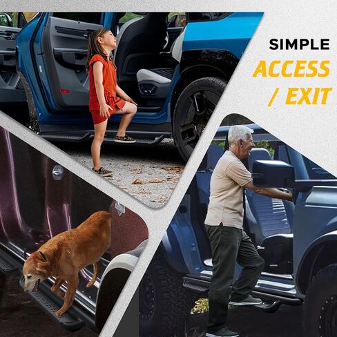 تشغيل لوحات تشغيل متوافقة مع Chevy Colorado & GMC Canyon 2015-2025 Crew Cab خطوتين جانبيتين ملائمتين لـ Colorado & GMC Canyon Anti-Slip Dropl Down Rock Slider Step Bars in Saudi Arabia