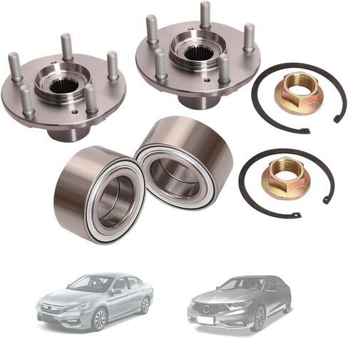 Front Wheel Hub Bearing Assembly Set of 2 FIT Honda Accord 2013–2017, Acura TLX 2015–2019 – Replace OE# 510118, 44600-T2F-A01, WH510118 in Saudi Arabia