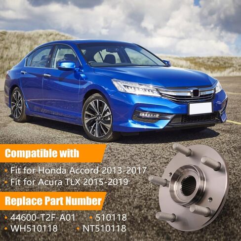 Front Wheel Hub Bearing Assembly Set of 2 FIT Honda Accord 2013–2017, Acura TLX 2015–2019 – Replace OE# 510118, 44600-T2F-A01, WH510118 in Saudi Arabia