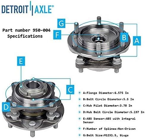 Detroit Axle - 2WD Front Wheel Hubs لـ Toyota 4runner Tacoma FJ Cruiser ، 2 محامل العجل in Saudi Arabia
