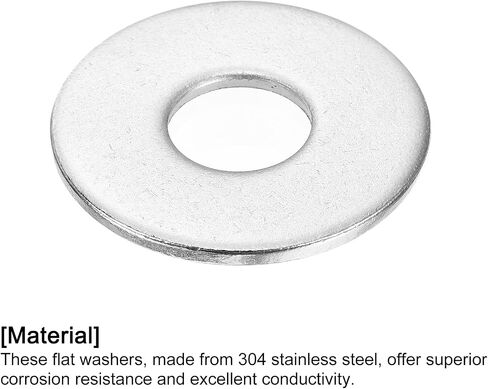 uxcell 20Pcs M10 Flat Washer, 304 Stainless Steel 10.5mm ID x 30mm OD x 2.5mm Thick for Bolt Screw, Factories Repair, Kitchens, Shops, and Outdoor Construction, Silver in Saudi Arabia