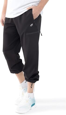 Men's Quick-Dry Hiking Cargo Pants, Lightweight Water-Resistant, Elastic Waist with Zipper Pockets in Saudi Arabia