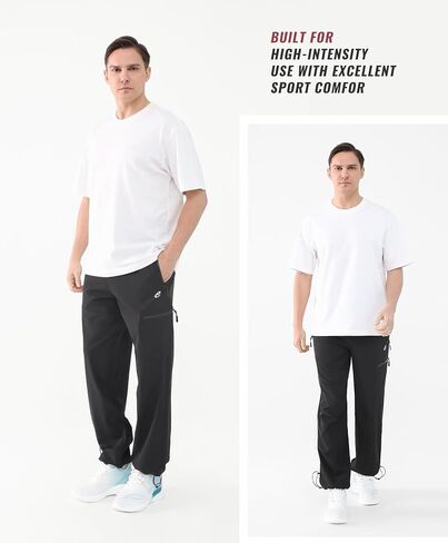 Men's Quick-Dry Hiking Cargo Pants, Lightweight Water-Resistant, Elastic Waist with Zipper Pockets in Saudi Arabia