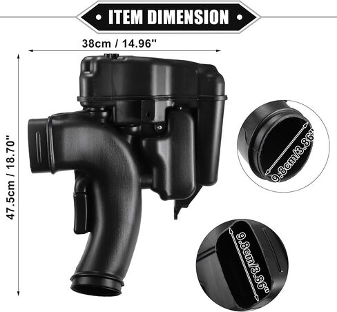 Air Cleaner Intake Lower Resonator Compatible for Honda Accord 2013-2017, Durable Plastic Black Chamber Resonator Assembly in Saudi Arabia