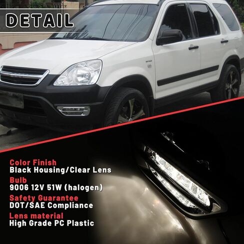 أضواء ضباب Autowiki لعام 2002 2003 2004 Honda CR-V LAMP CRV مجموعات مع مجموعة الأسلاك 1 زوج in Saudi Arabia
