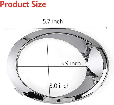 Fog Light Cover Grille Bezel Trim Ring RH Passenger Side LH Driver Side Chrome Replacement for 2013-2016 Fusion Mondeo in Saudi Arabia