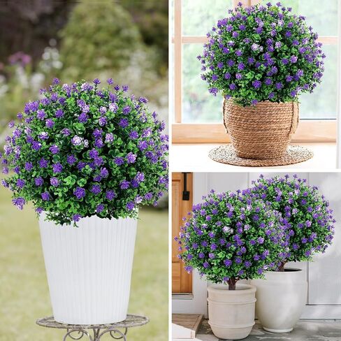 Artificial Red Rose Topiary Ball Tree 25" with Ground Spike, Set of 2 Artificial Boxwood Bushes for Faux Shrubs, Fake Evergreen Faux Plant for Indoor Outdoor Porch Garden -UV Resistant–Fade-Proof in Saudi Arabia