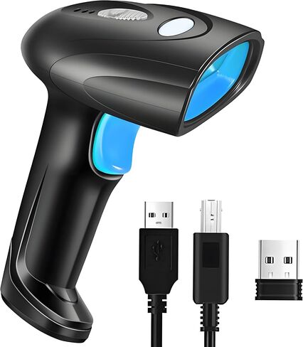 Portable 1D Wired Barcode Scanner - Durable USB QR Handheld Scanner,Fast Decoding Multiple Interface Ergonomic Design Bar Code Reader for Personal and Classroom Library Black in Saudi Arabia