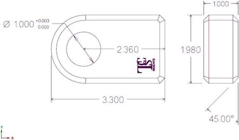 اللحام على القيود/Clevis يتصاعد 1.000 "سميكة - LZ1000W3.3 in Kuwait