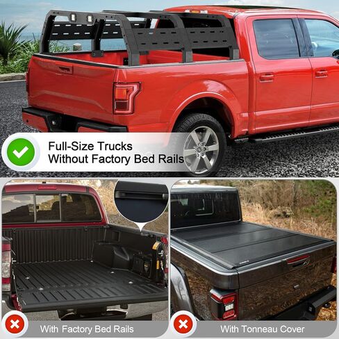 Truck Rack for Full-Size Trucks 17.3'' Bed Rack Without Bed Rails Overlanding Rack for 2002-2025 Dodge Ram 1500, 2014-2022 Chevy Silverado 1500, 2015-2025 Ford F-150, 2007-2013 Toyota Tundra in Saudi Arabia