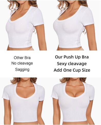 Push Up Padded Bra Add 2 Cup Bombshell T Shirt Plunge Everyday Bras for Women with Underwire Support in Saudi Arabia