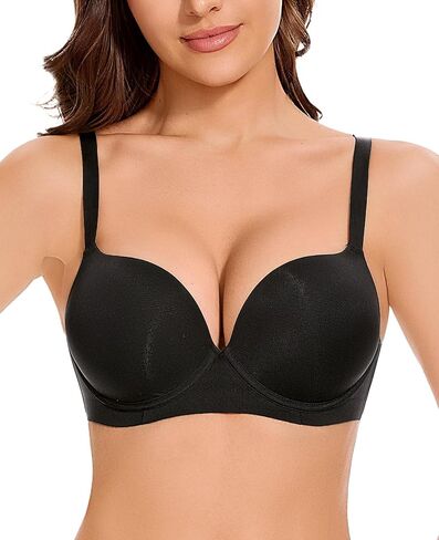 Push Up Padded Bra Add 2 Cup Bombshell T Shirt Plunge Everyday Bras for Women with Underwire Support in Saudi Arabia